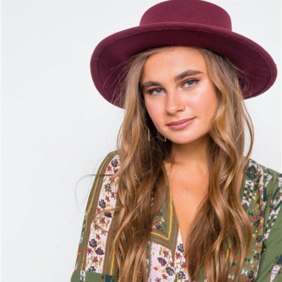 Accessories - FEDORA HAT BURGUNDY